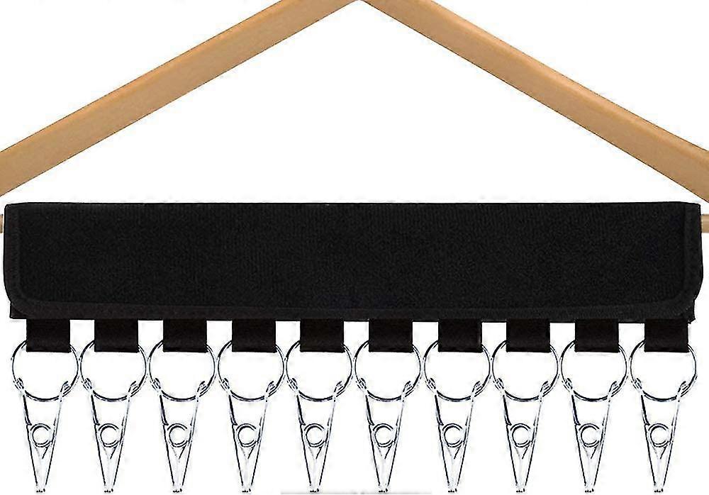 شماعات تخزين الغطاء ، 10 مشابك من الفولاذ المقاوم للصدأ للخزانة ، القبعات ، الأوشحة ، الجوارب ، العلاقات ، فوق الباب للسفر ، الفندق ، المنزل ، خزانة الملابس