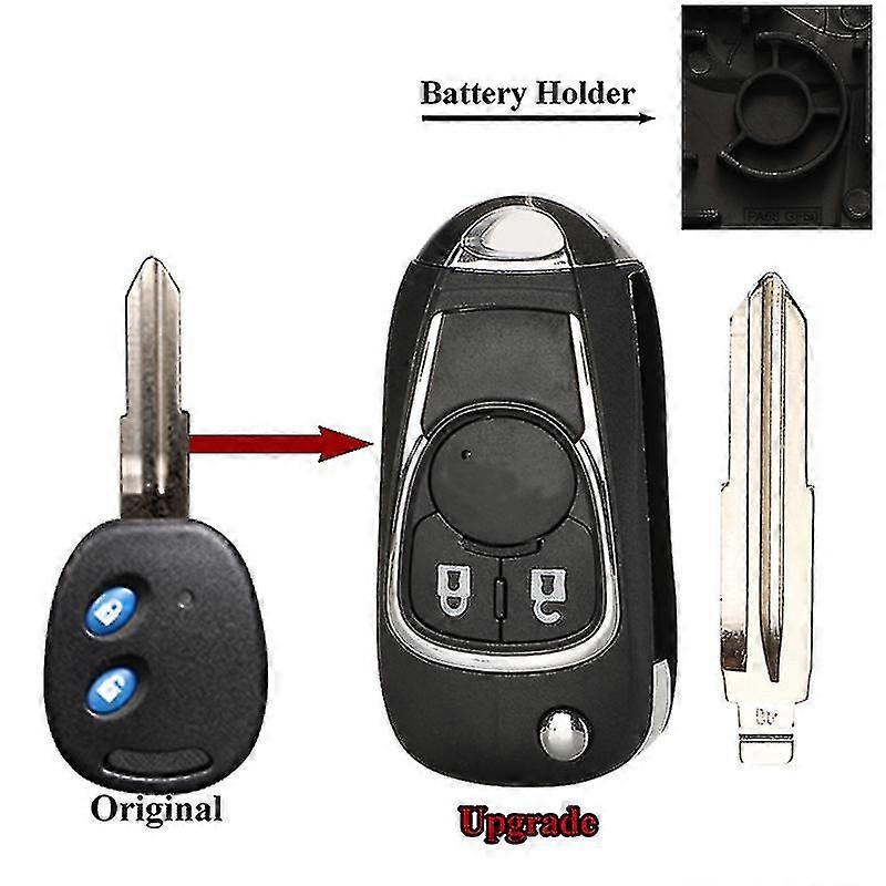 2 Button Modified Flid Key Shell For Chevrolet Aveo Lova Epica Sail Folding Remote Car Key Case Left/right Blade