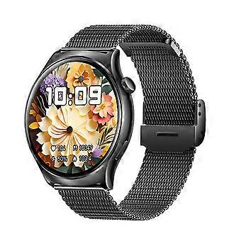 1.43-inch smart watch pedometer heart rate blood pressure monitoring multi-sport smart watch gold black steel color