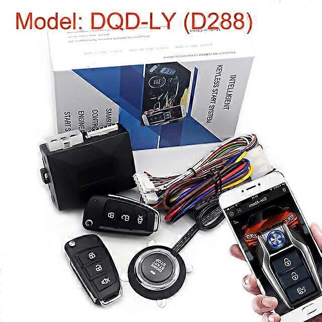 Universal Car Alarm Keyless Entry System Smart APP Start Stop System for Cars Auto Ignition Button with Remote Starter Start Kit
