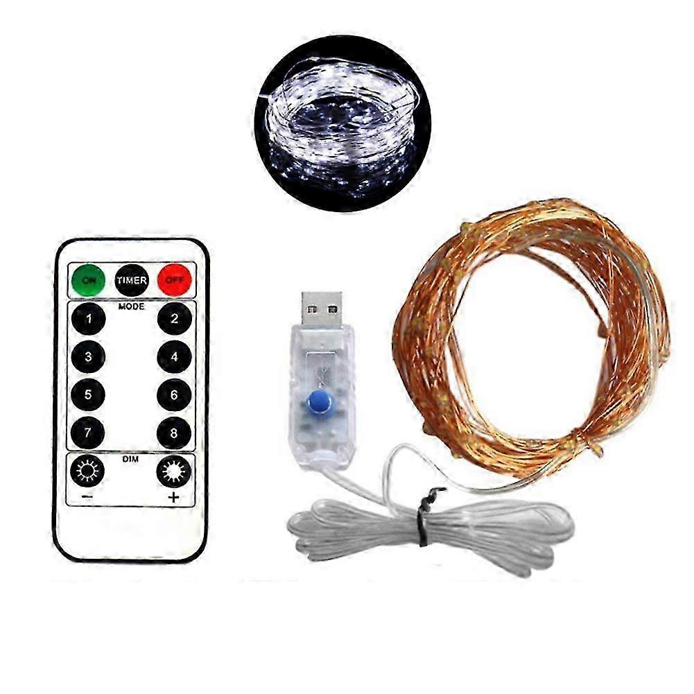 Remote Control Fairy Light USB Battery Operated LED String Lamp Timer Copper Wire Christmas Decoration Lights