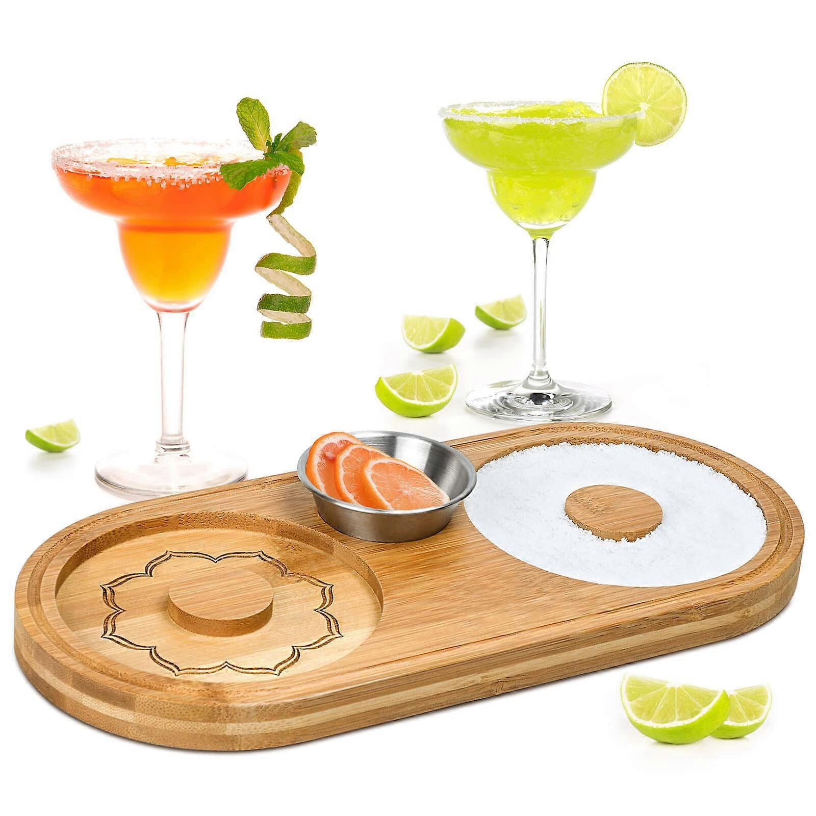 Margarita Salt Set - Wooden Bar Salt and Sugar Bartender Tool Spice Container
