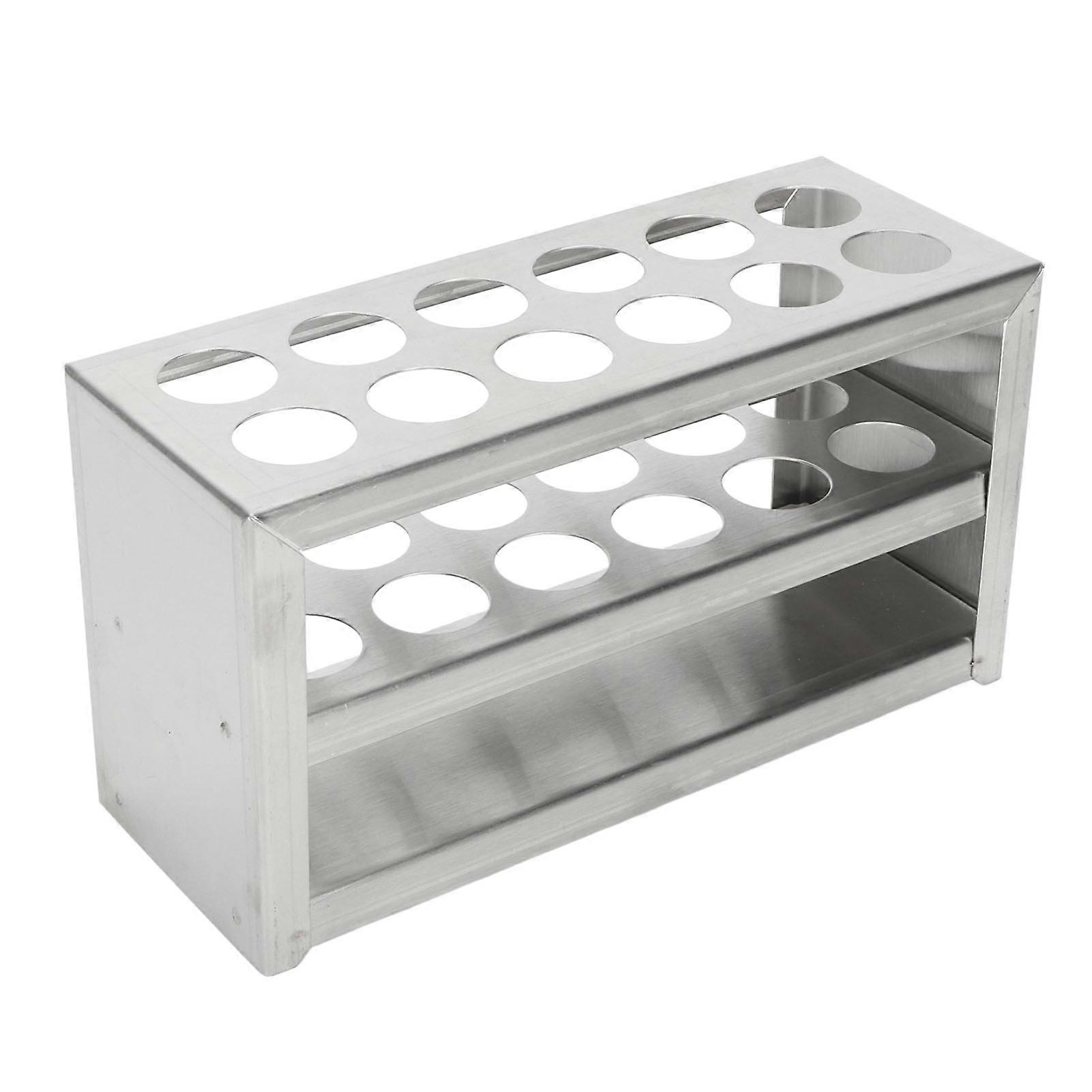 رف أنبوب اختبار معدني 12 ثقوب 0.75 بوصة قوي 3 طبقات الفولاذ المقاوم للصدأ جهاز الطرد المركزي حامل أنبوب متوافق مع مدرسة المختبر