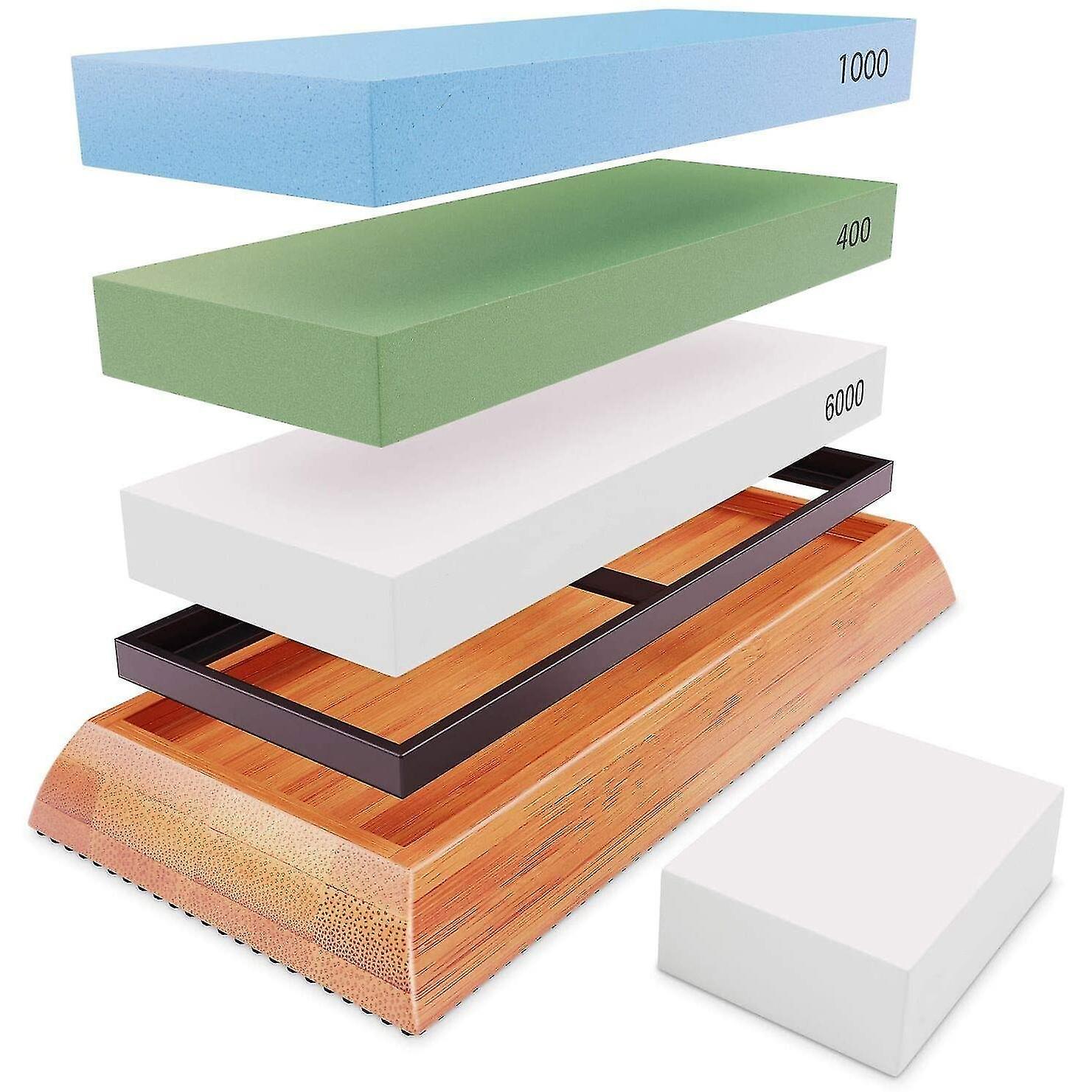 Extra Large Sharpening Stone Set-grits 400/1000/6000 Waterstone