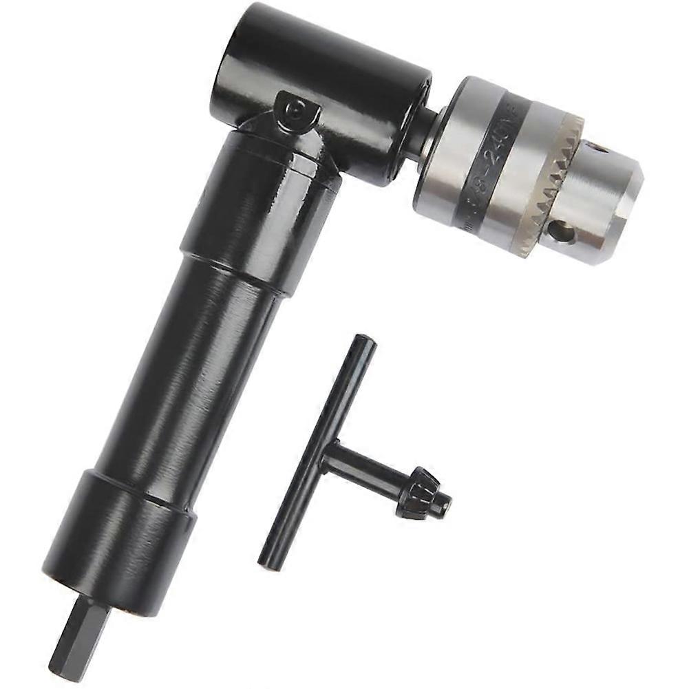 90 Degree Right Angle Electric Drill Corner 8mm Hex Shank Turning Device Bend Extending Three-jaw Chuck