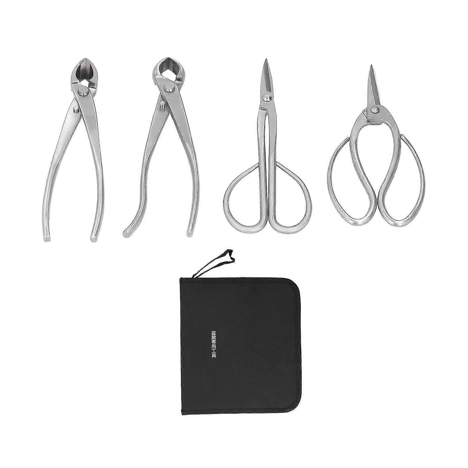 Stainless Steel Bonsai Tool Set - Pruning Shears Knob Cutter Scissors - Gardening Tools Kit