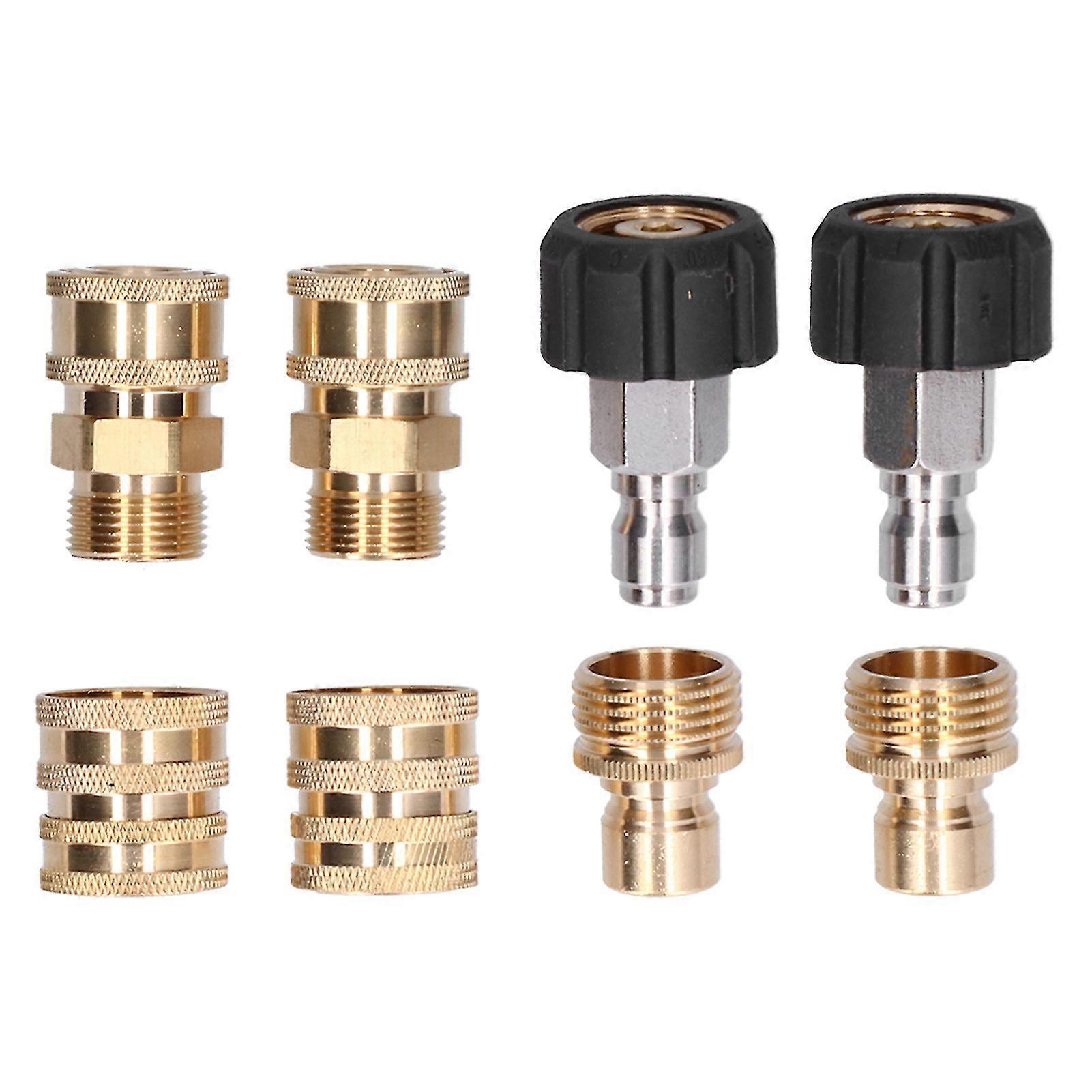 8Pcs High Pressure Washer Brass Quick Disconnect Connector Kit