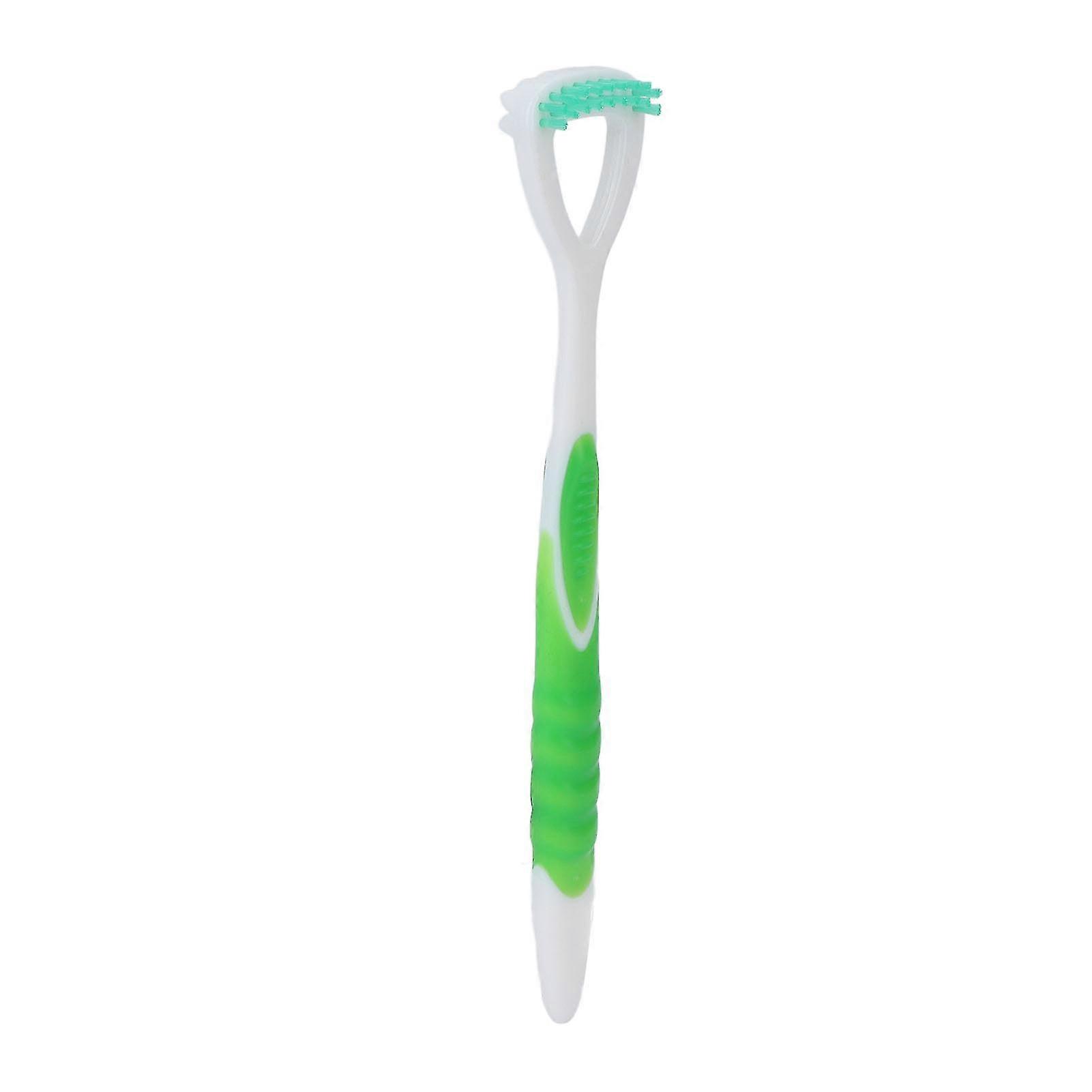 Green Flexible Tongue Scraper - Long Handle Oral Health Cleaning Tool