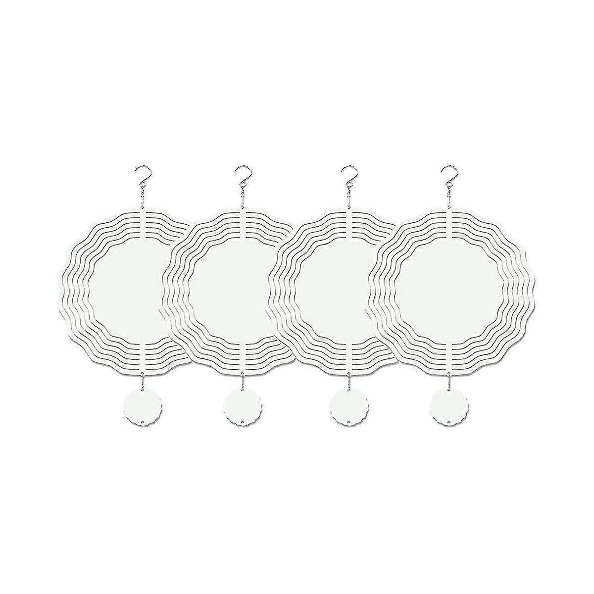 4 Pack 10 Inch Sublimation Wind Spinner Blanks 3d Wind Spinners For Yard And Ornaments Hanging Deco