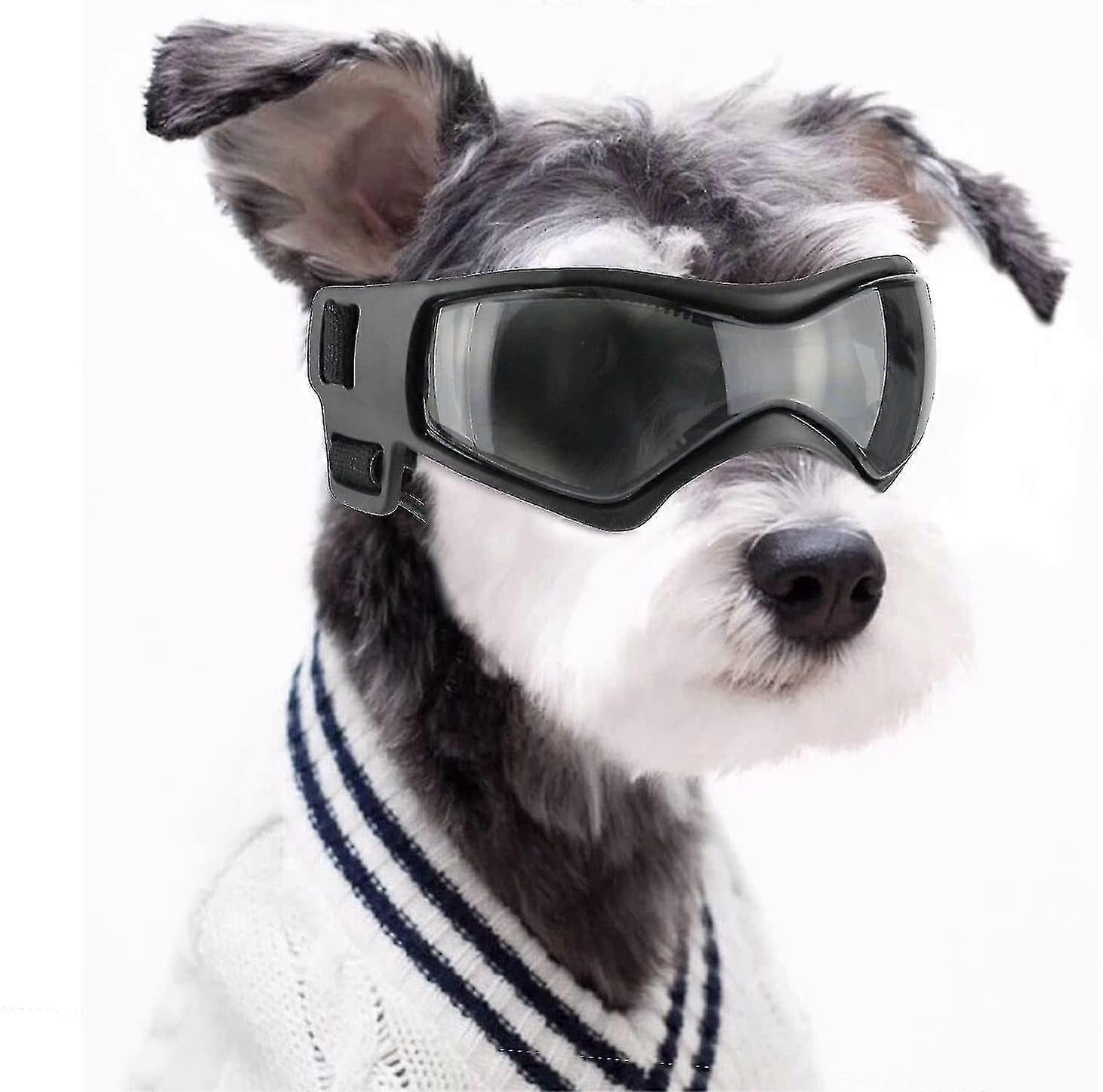 Köpek Güneş Gözlüğü Uv Koruma Gözlükleri, Köpek Rüzgar Geçirmez ve Buğu önleyici gözlükler & Küçük Köpekler İçin Ayarlanabilir Elastik Kayışlı Su Geçirmez Köpek Gözlükleri -