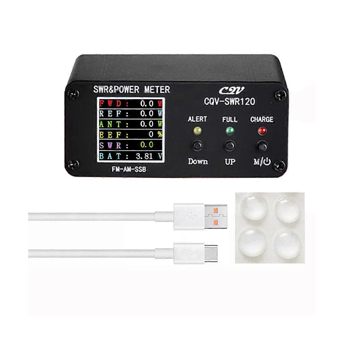 CQV-SWR120 120W SWR Power Standing Wave Meter High Standing Wave Alarm Function 240 x 240 Full Colo
