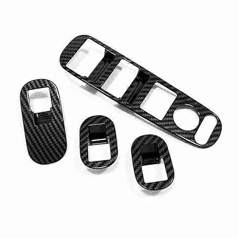 for -V VEZEL 2014-2020 Carbon Fiber Door Handle Window Switch Panel Cover Trim Decorator Accessorie