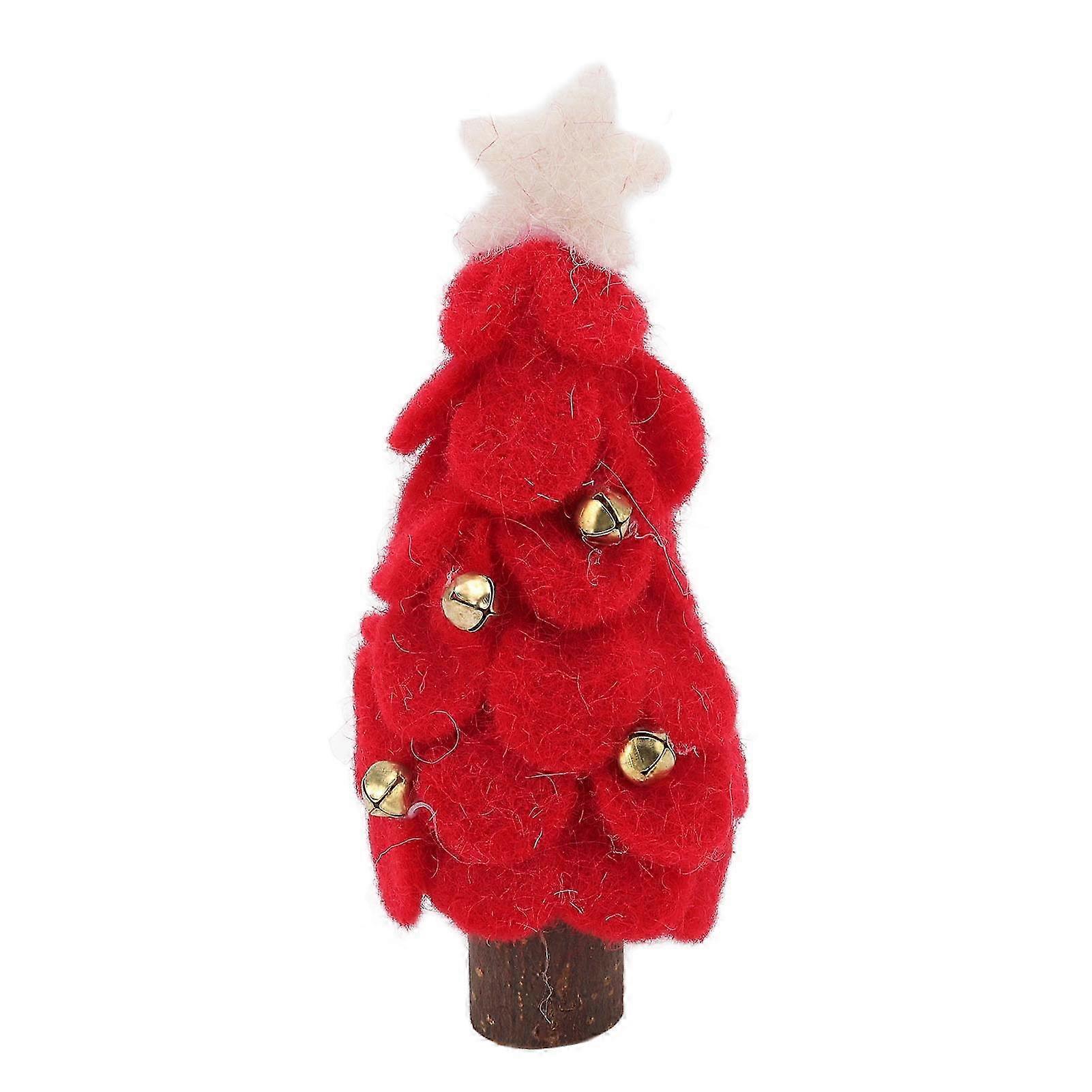 ウールフェルトクリスマスツリーウッド小さなクリスマスツリーの装飾家のディスプレイウィンドウレッド