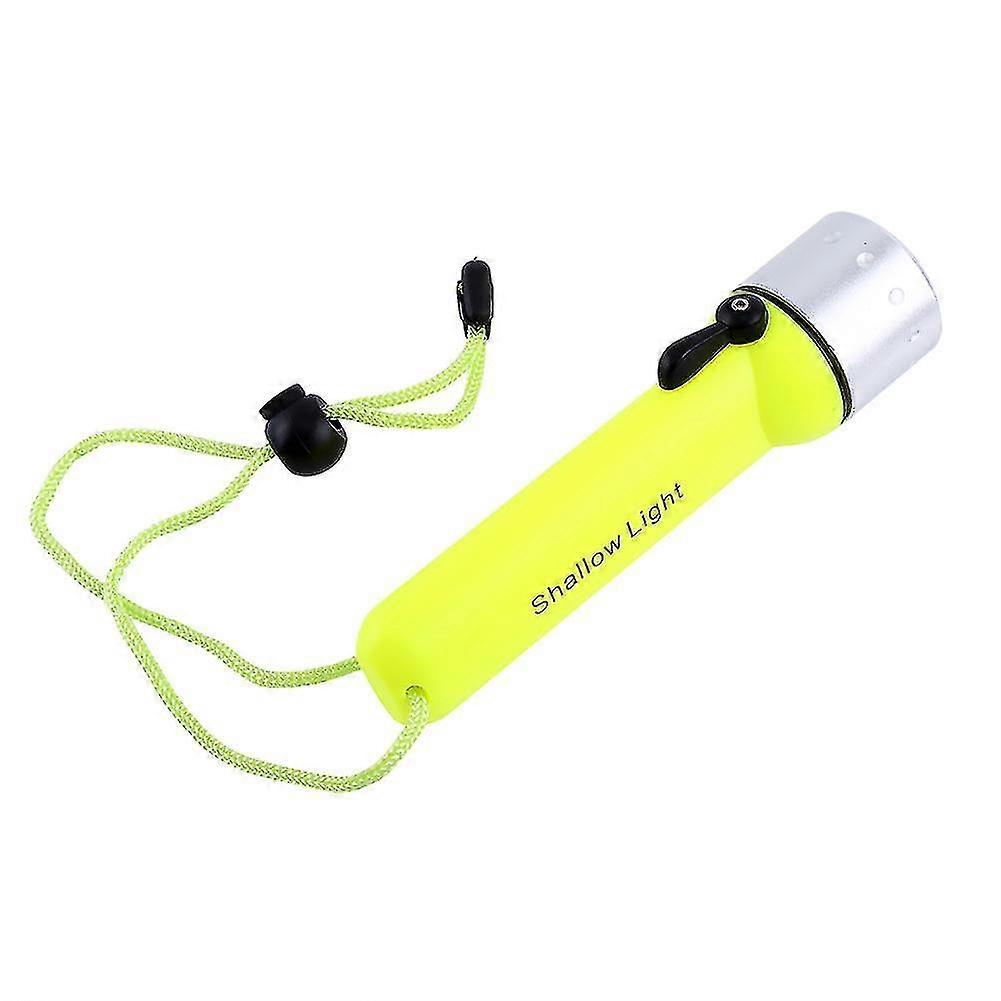 180lm Led Waterproof Diving Flashlight Fluorescent Green Underwater Torch With Hand Strap