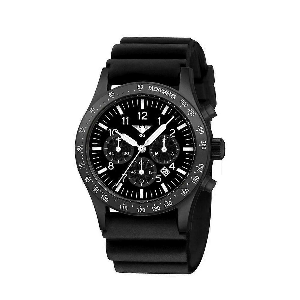 KHS - KHS. PLABSSC. DB - Wristwatch - Men - Solar - PLATOON Black Steel Solar Chronograph