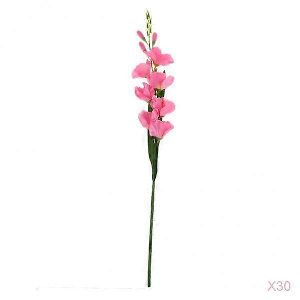 30pcs Artificial Simulation Gladiolus Flower Stem Wedding Home Decor Pink