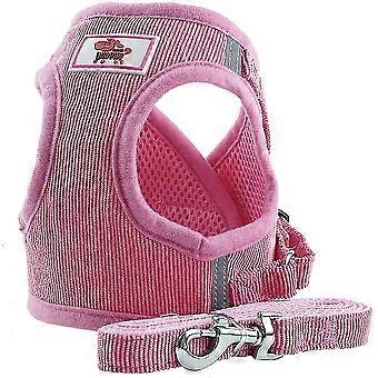 Vest Harness Soft Training Mesh Fabric Dog Vest Harness For Puppy Cat Small Animal (xl, Pink)
