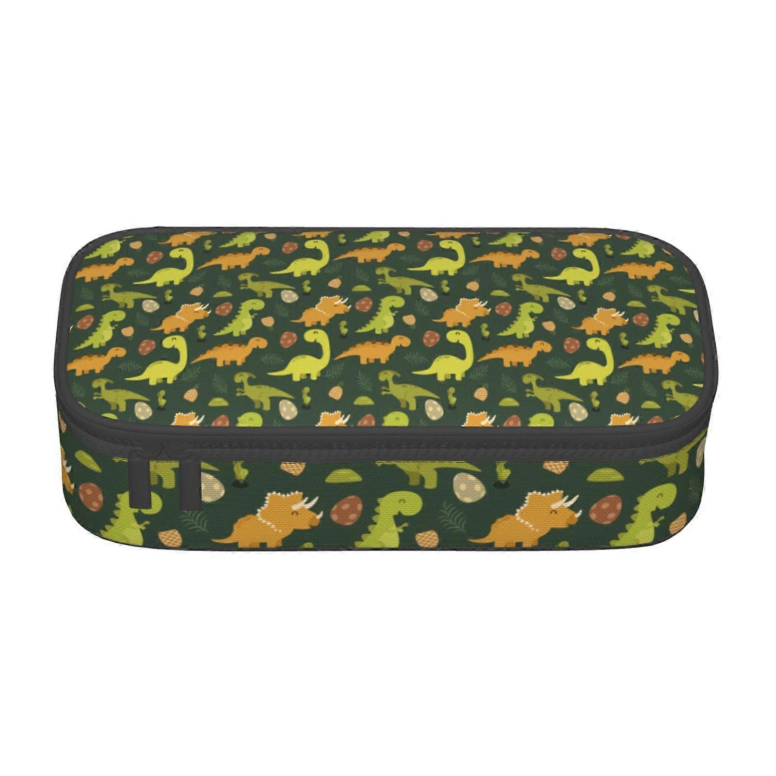 ديناصور الأناناس مقلمة الحقيبة حقيبة ماكياج الحقيبة المكتبية القرطاسية صندوق قلم رصاص مع سحاب