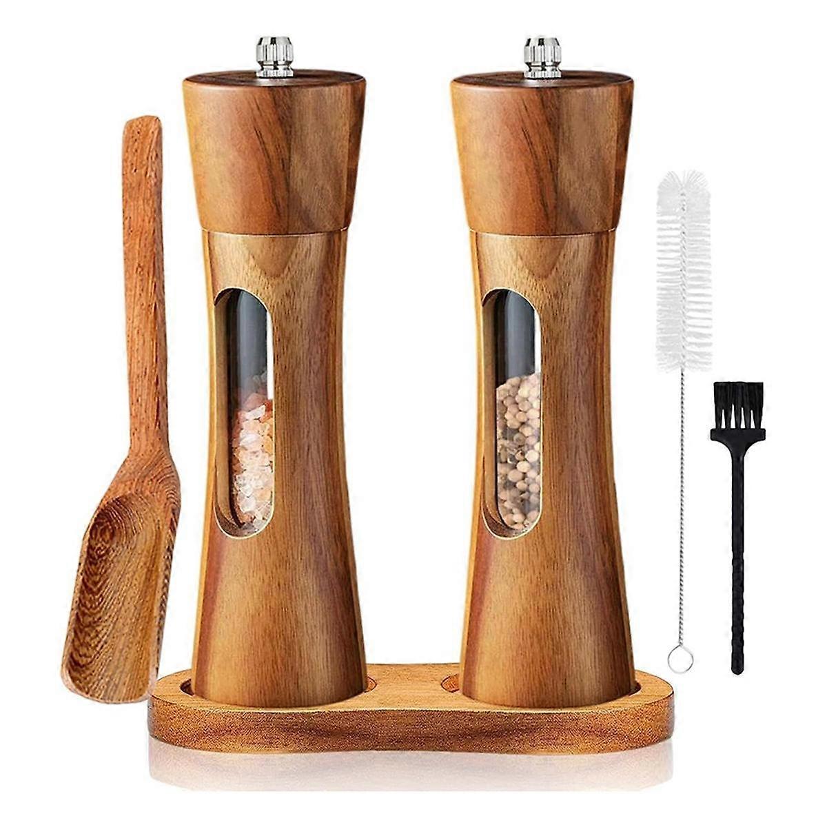 Młynek do pieprzu Młynek do soli i pieprzu Ręczny młynek do soli Młynek do przypraw z regulowanym młynkiem ceramicznym do przypraw pieprzowych