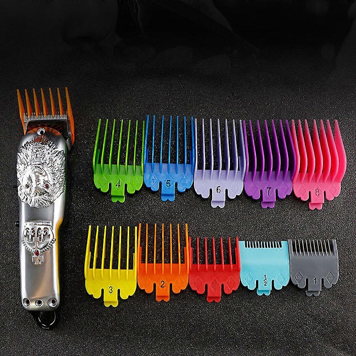 10x Hair Clipper Limit Comb Guide Trimmer Guards Barber Set Attachment For Wahl