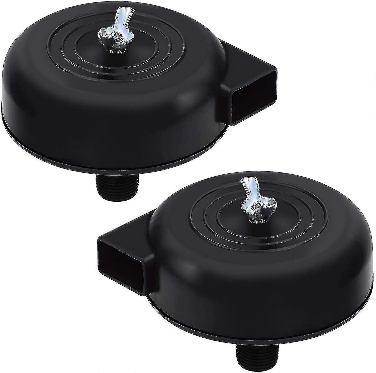 2 pcs φίλτρο συμπιεστών, 16mm 3/8pt αρσενικό νήμα σιωπηλός συμπιεστής για τον αεροσυμπιεστή (μαύρο)
