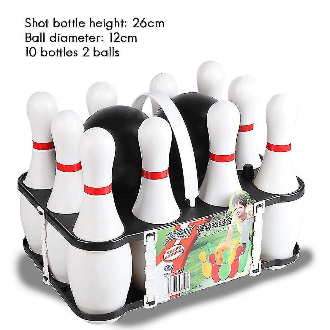 1 készlet bowling szett és felnőttek 2 labda 10 csappal családnak, gyerekeknek és felnőtteknek háztáji teke