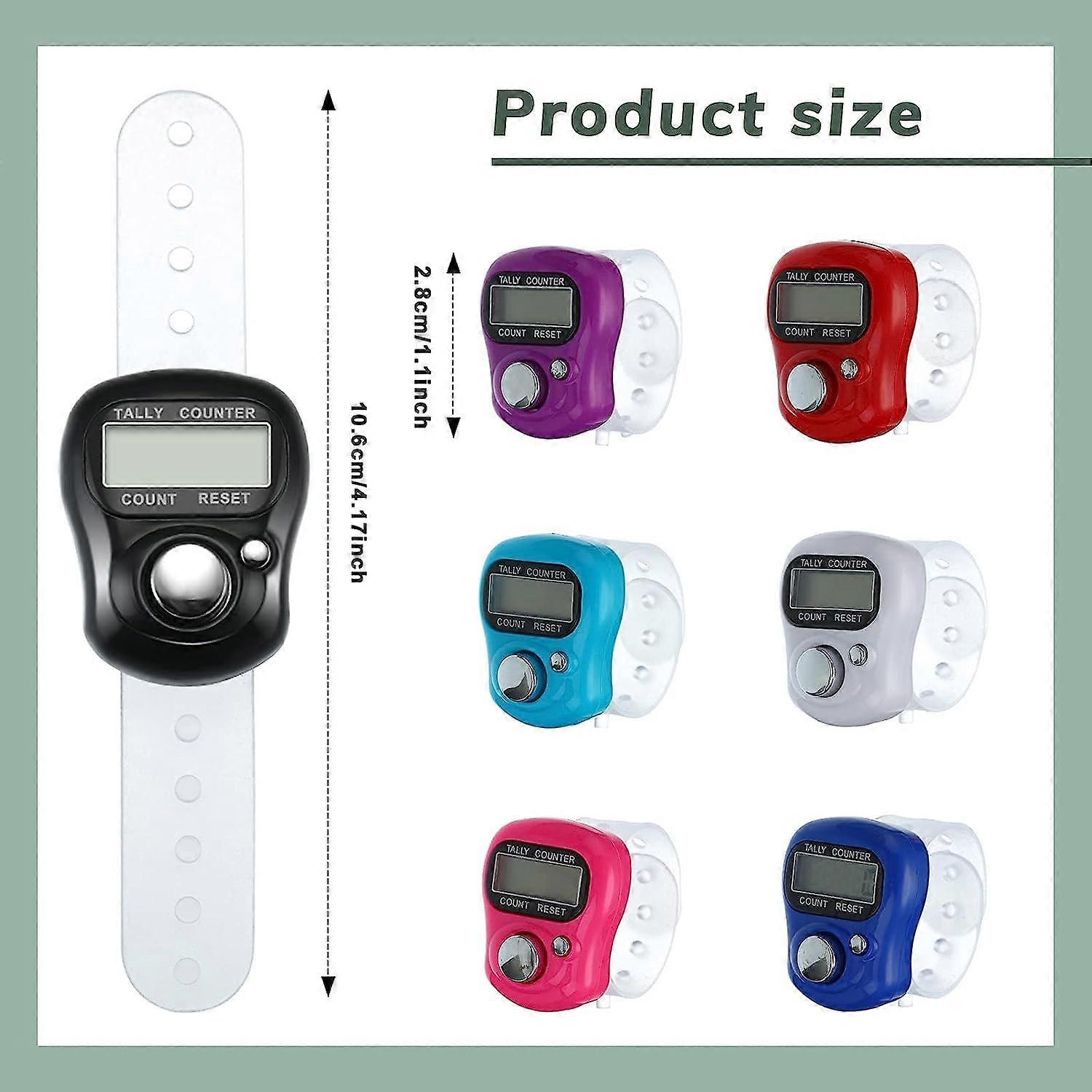 32pcs Finger Tally Counter 5 Digit Display Counter Clicker Resettable Lap Counter Handheld Number Click Counter Electronic Finger Counter Hand Tally C