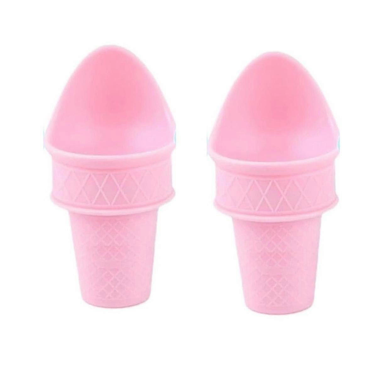 Ice Cream and Popsicle Tool Set Ice Cream Spoon, Reusable Mini Scoop Cones Set, Good Grip Plastic Cookie Baking A
