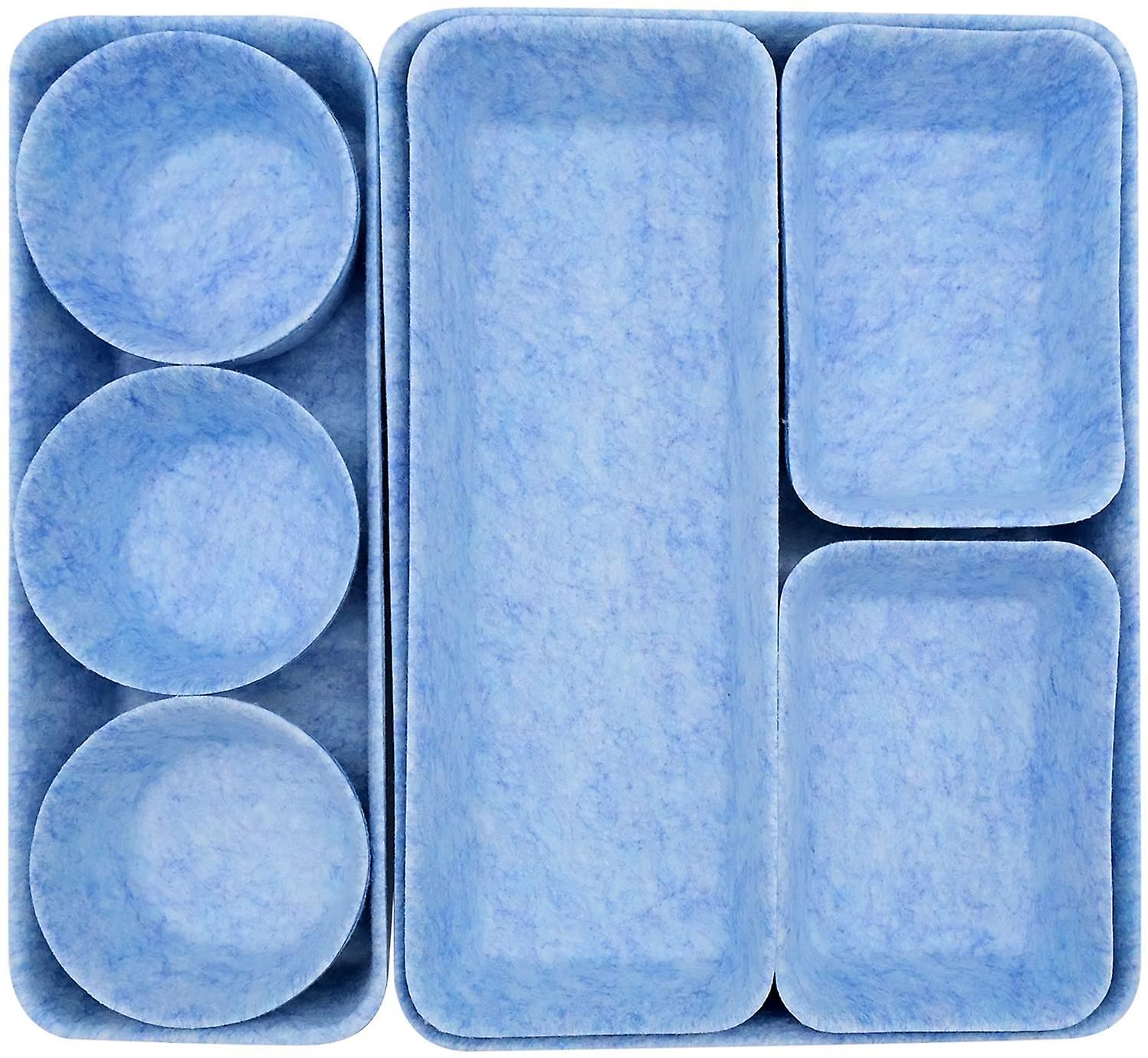 Stackable Thick Felt Drawer Organizer Drawer Organizer, Office Storage Organizer (blue)