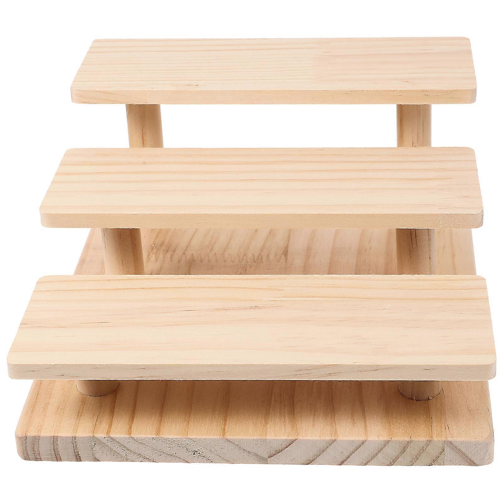 Riser Display Stand Tiered Wood Display Stand Collection Display Riser Shelf