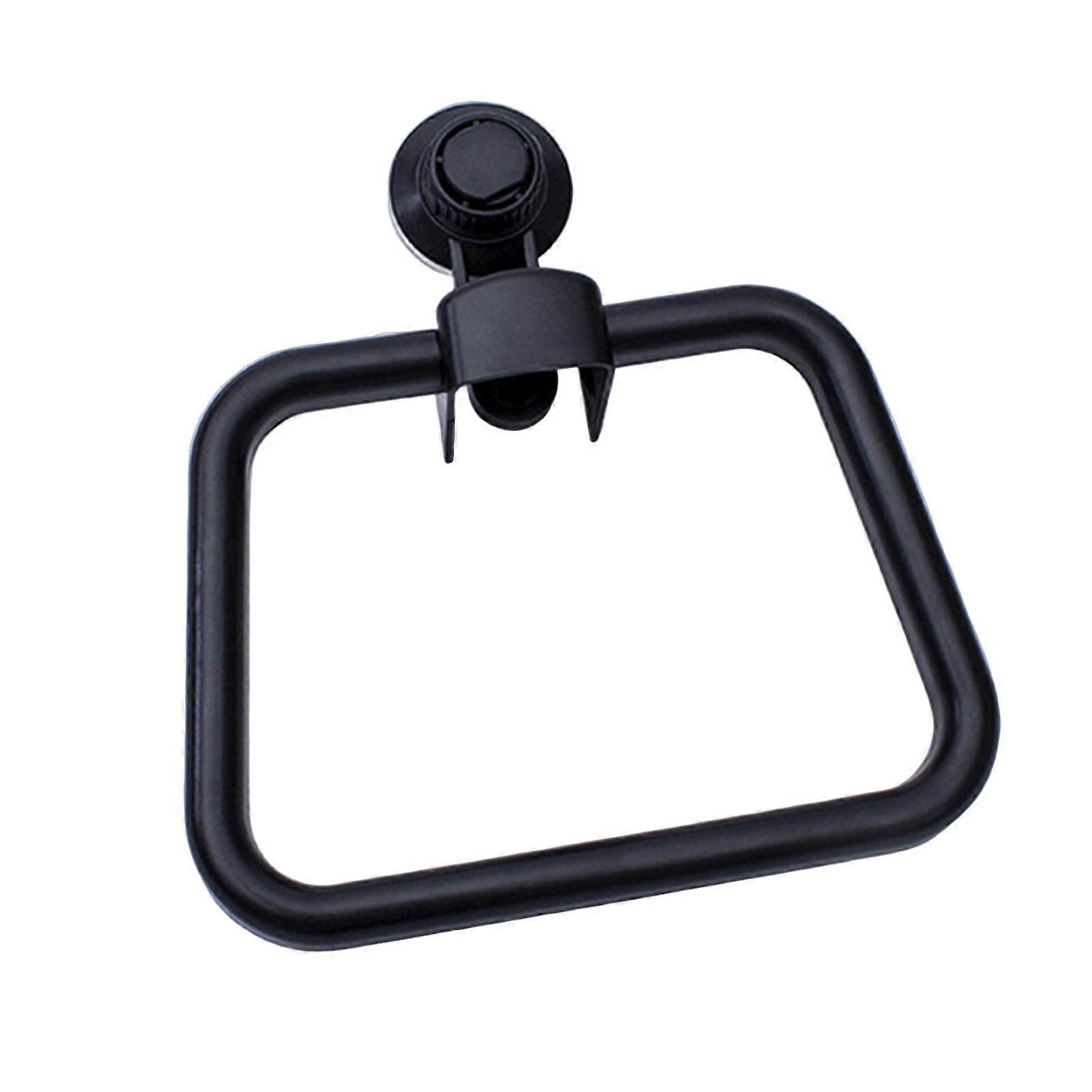 Towel Ring Punch Free Wall Mounted Space-saving Removable Simple Installation Good Weight Capacity ABS Hand Towel Holder with Strong Suction Base Home