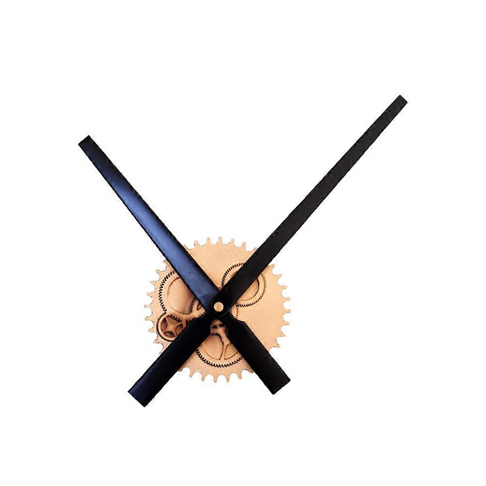 Wheel Gear Wall Clock Retro Gear Wall Clock Decor Big Pointer Wall Clock Industrail Gear Pointer Wall Clock Golden Shipment without Battery