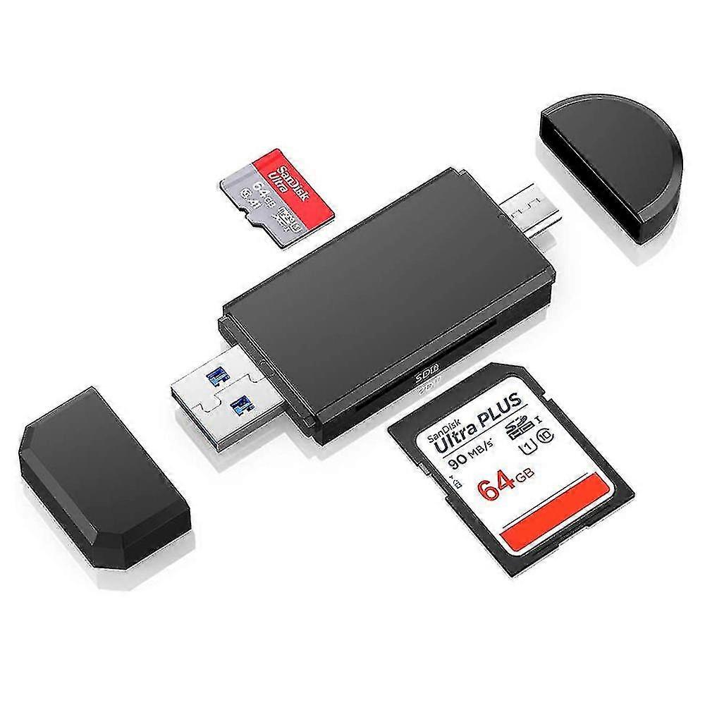 Sd/micro Sd Card Reader, Usb Type C And Usb 2.0 Memory Card Reader