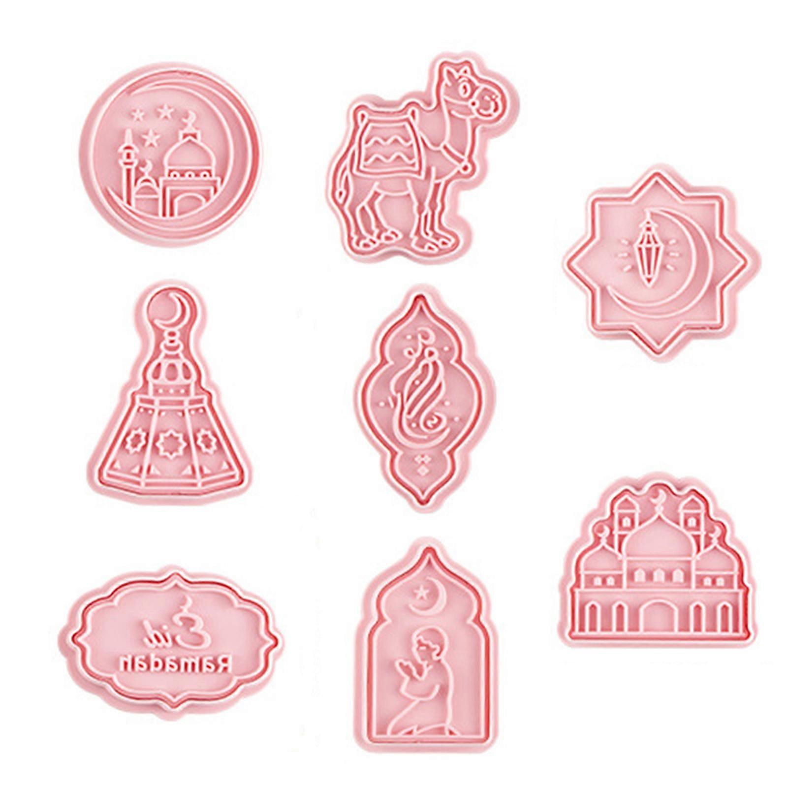 8Pcs Cookie Mold Labor-saving High Simulation Plastic DIY Craft 3D Cookie Cutter for Home JIKAIX
