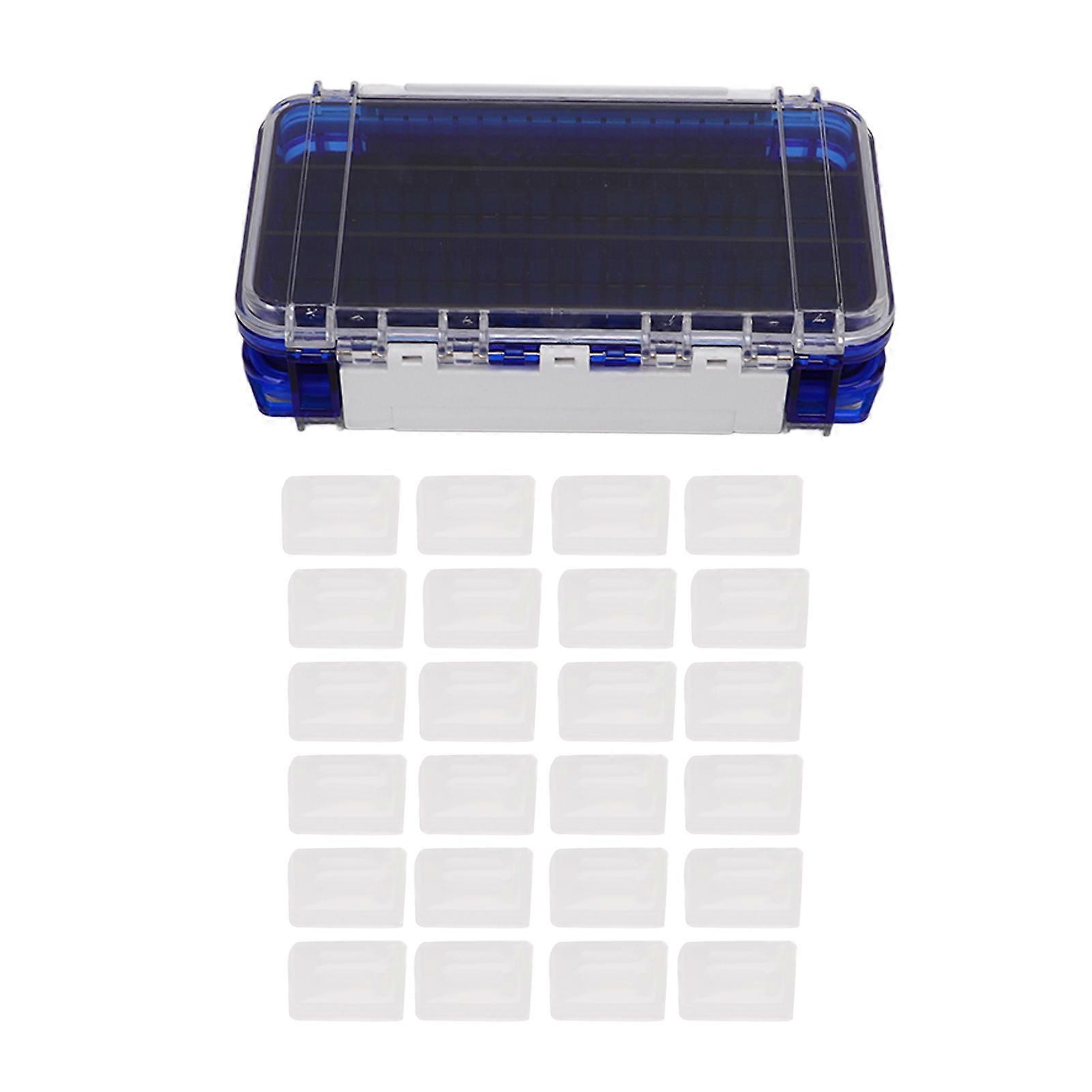 Fishing Lure Box Multifunctional Double Layer Plastic Transparent Fishing Storage Box for Hooks Sequins Iron Plates Fly Hooks