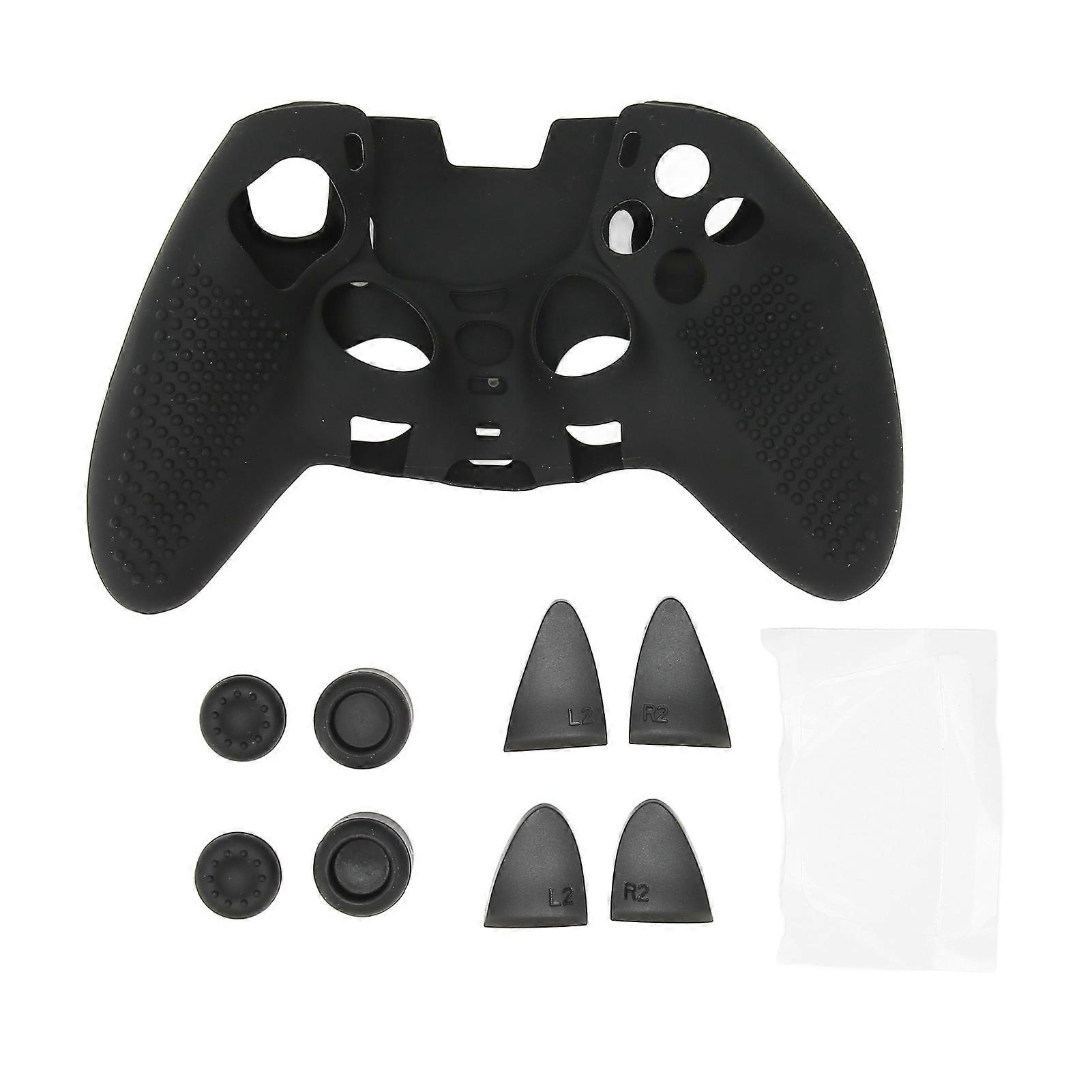 Game Controller Silicone Case Soft Slip Resistant Protective Cover Case with 8 Thumb Grip Cover for PS5 Elite