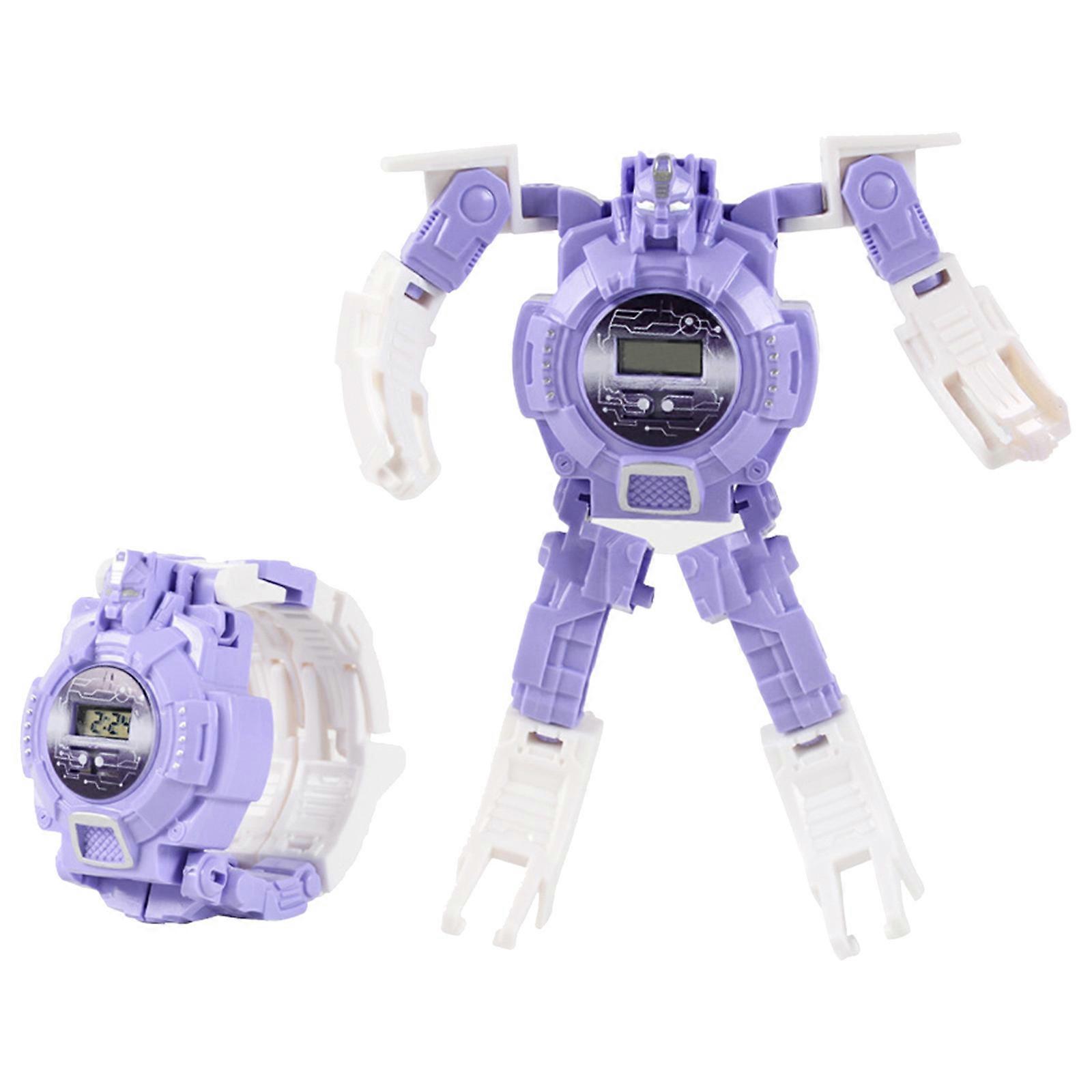 Children's With Light Electronic Deformation Watch Deformation Robot Toy