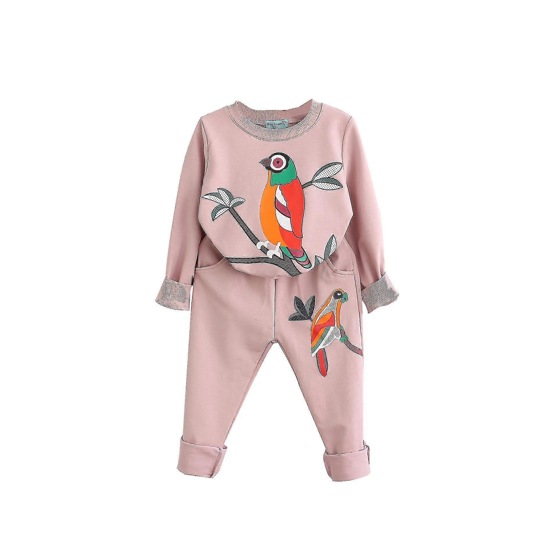 Πουλί μοτίβα κορίτσια ρούχα θέτει φθινόπωρο χειμώνα νήπιο παιδιά φόρμα