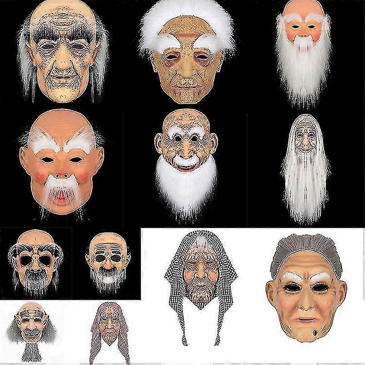 Halloween Latex Mask Scary Old Man Mask Party Props