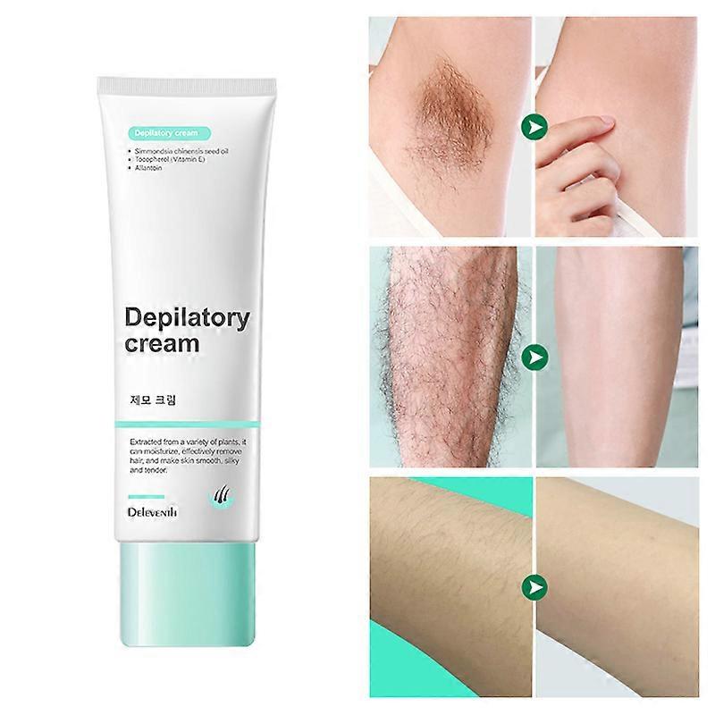 60mlクイックヘアリムーブクリーム優しい痛みのない脱毛クリーム効果的なリムーバービキニレッグアームヘアヘアー成長を抑制するクリーム