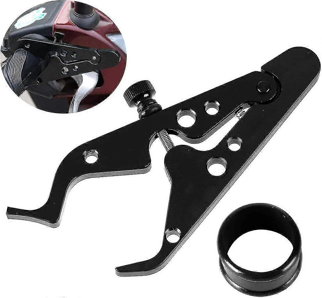 Universal motorcykel gasspjældsassistent, motorcykellåsassistent fartpilot klemmehåndtag med silikone ring