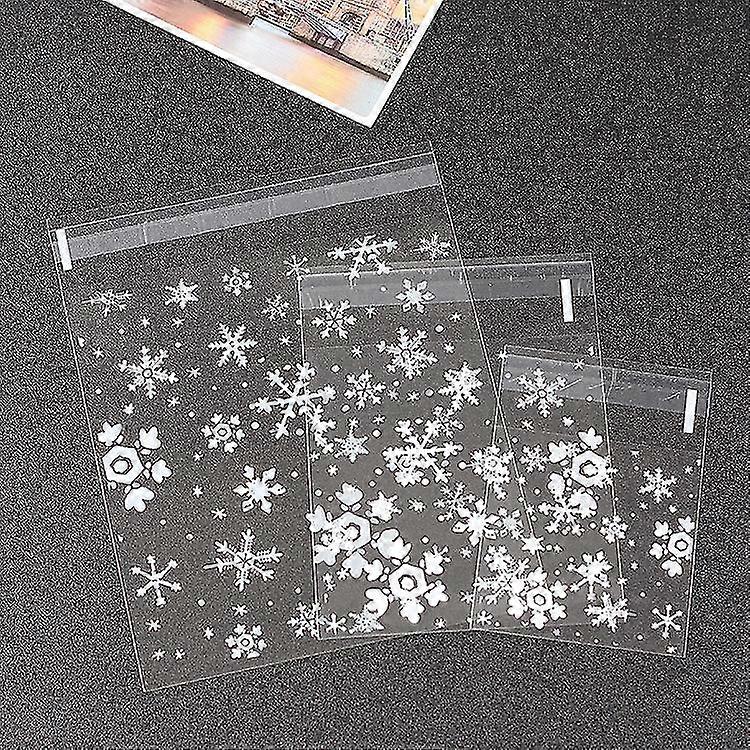 300Pcs Self Seal Adhesive Snowflake Plastic