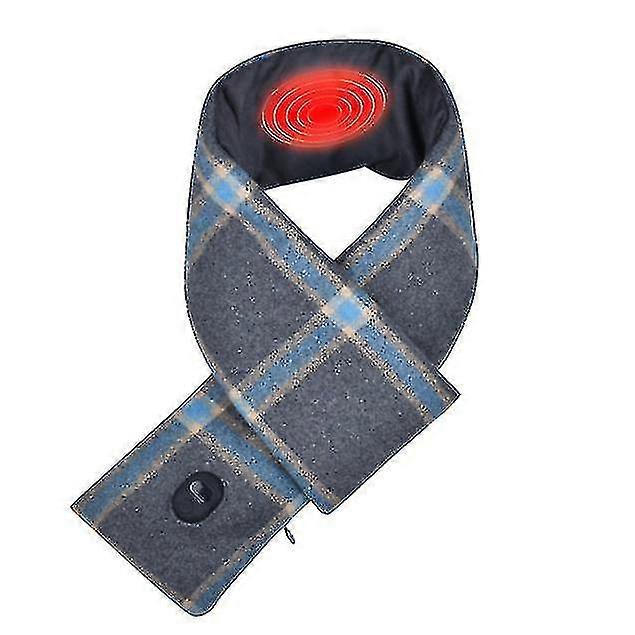 Usb 3-Speed Smart Temperature Adjustment Electric Heating Scarf Gray