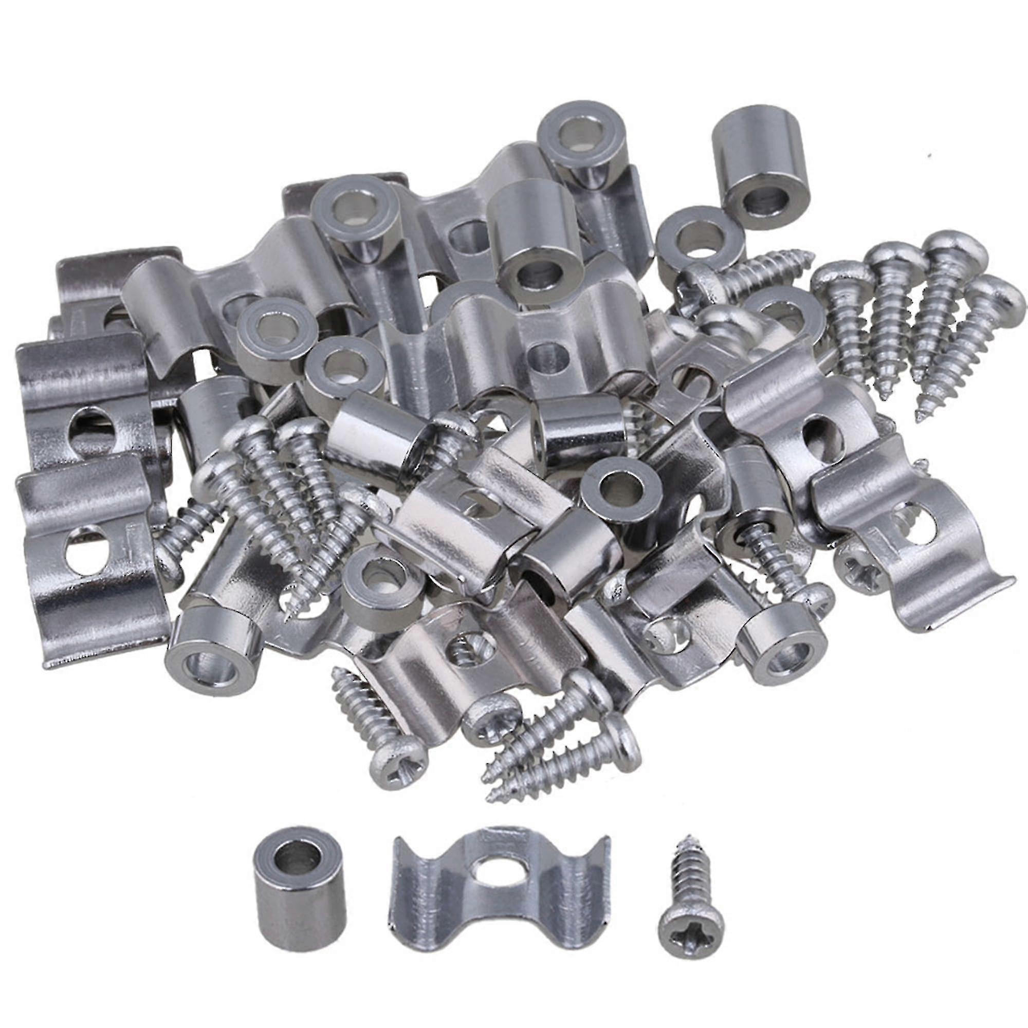 40pieces Zinc Alloy Guitar String Tree Guide Retainer Sp Screws