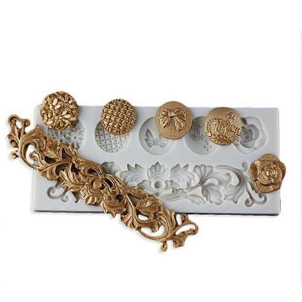 Cake Mold Vintage Embossed Pattern Sugar Silicone Mold Cake Decorating Bakeware