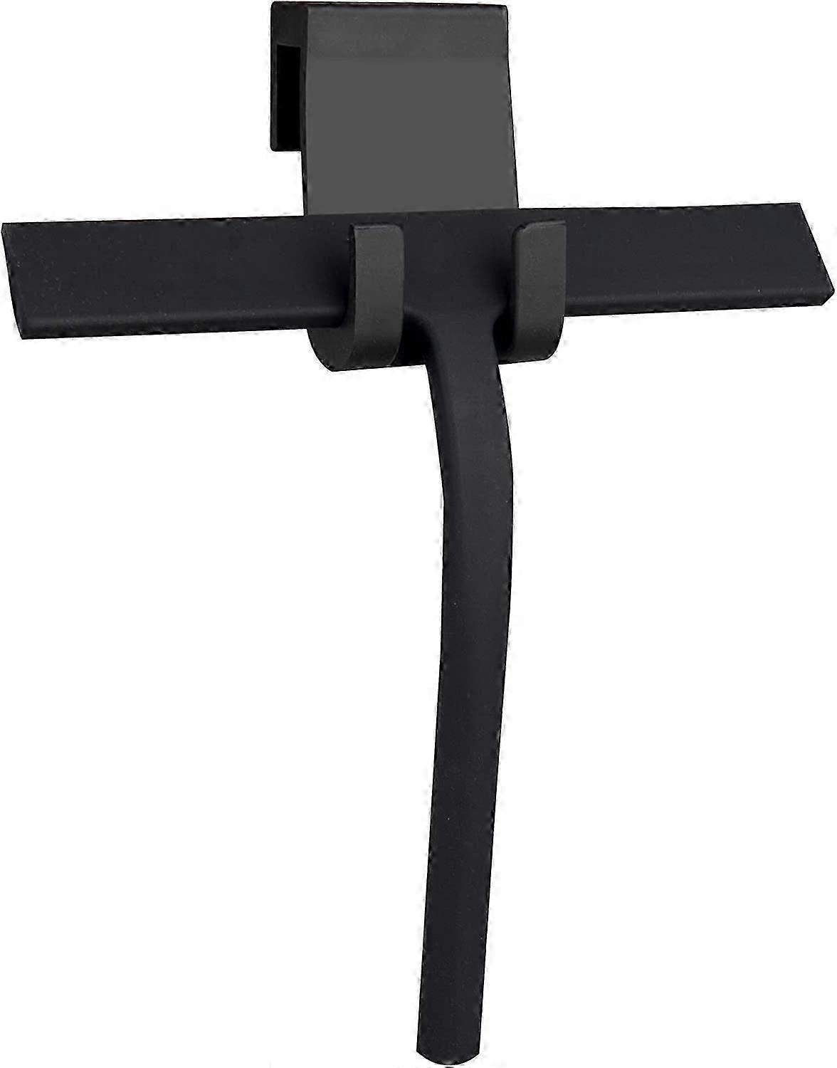 Shower Squeegee with Silicone Blade 9 Inch with Hook Black