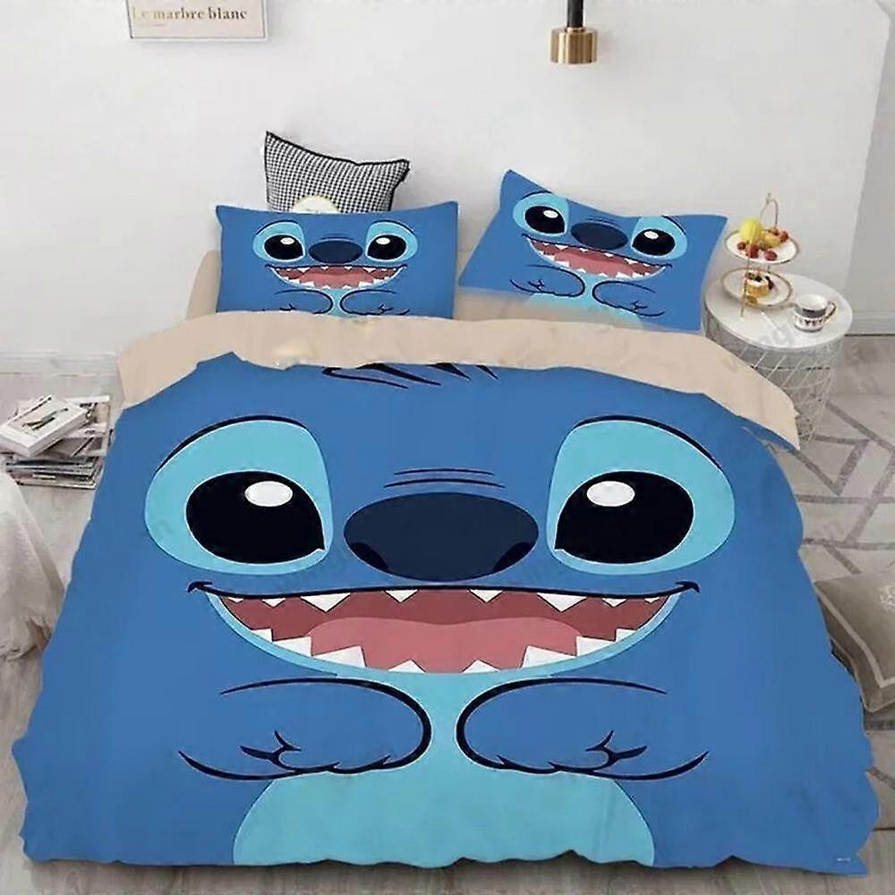 v5977 Bed Sheets Stitch And Lilo Cartoon  Duvet Cover Set Kids   Bed Linen  Bed Sheets IU5977