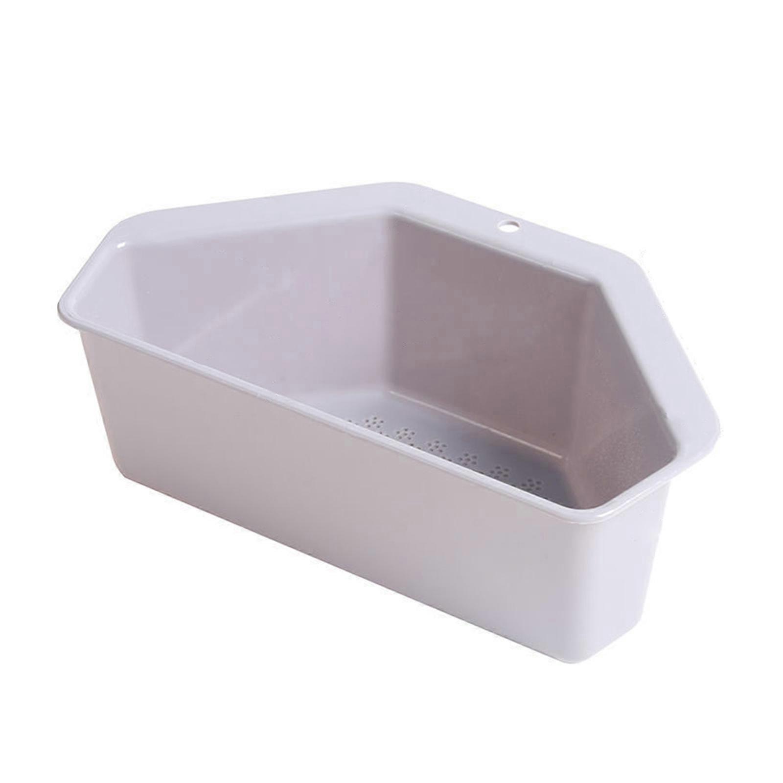 Grey triangular drain basket