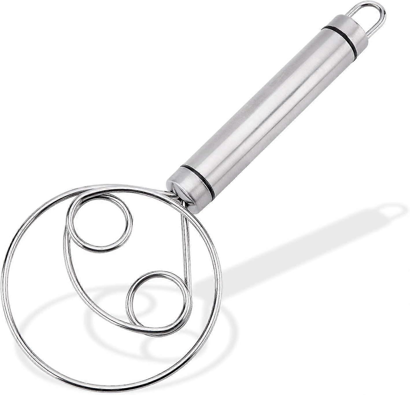 Stainless Steel Danish Dough Mixer, Manual Baking-dough Scraper And Flour Coil Whisk Agitator, Blender