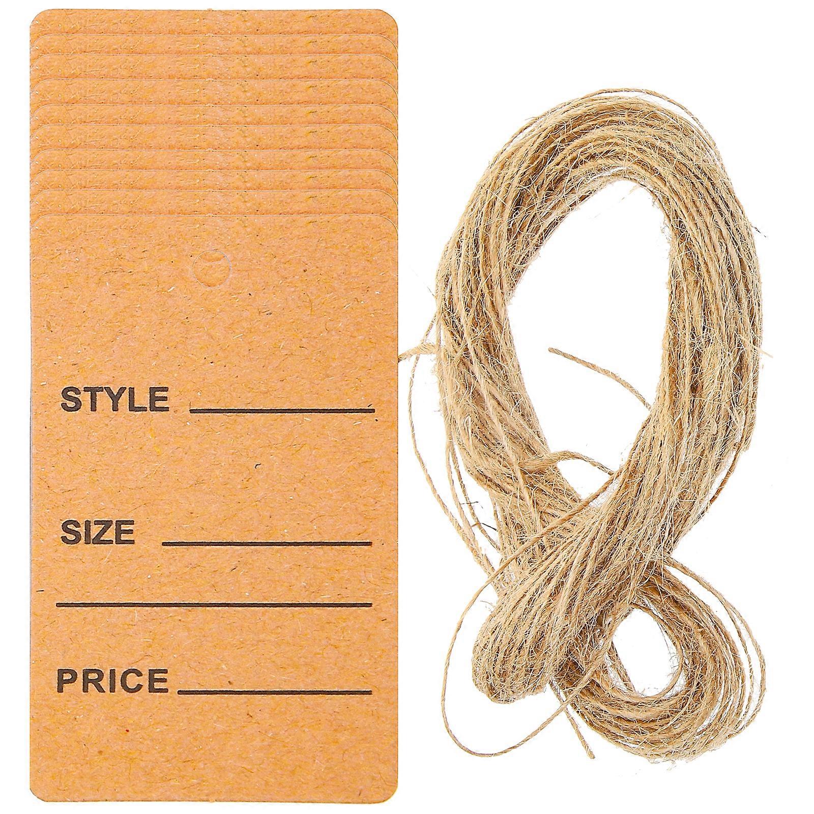 200pcs Price Tags with String Clothing Price Tags Writable Paper Tags Label Tags
